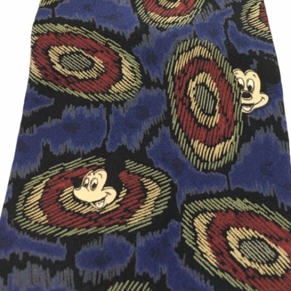 Disney Mickey Mouse Tie Blue Black - Picture 2 of 6